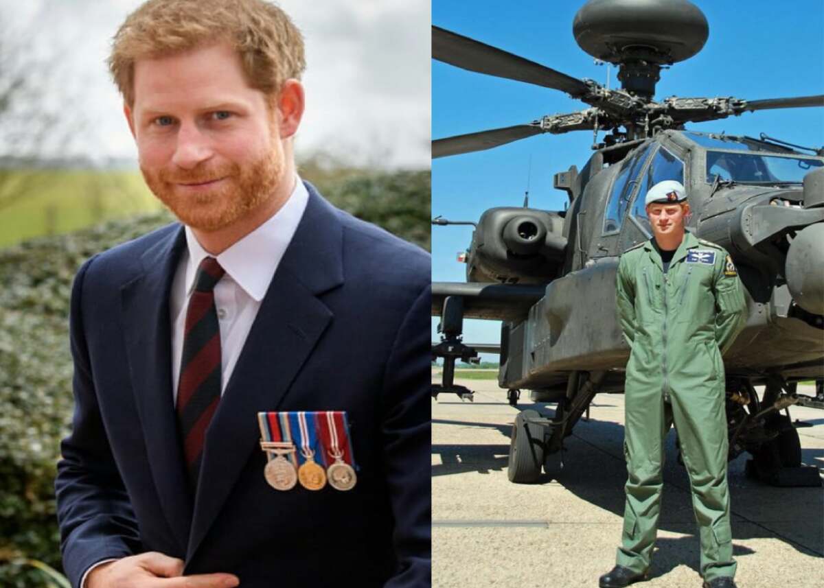 Prins Harry, die hertog van Sussex, glimlag in sy militêre uniform, wat lugvaartuitnemendheid en dapperheid beliggaam. Beeld: Instgram via @_duchess_of_sussex
