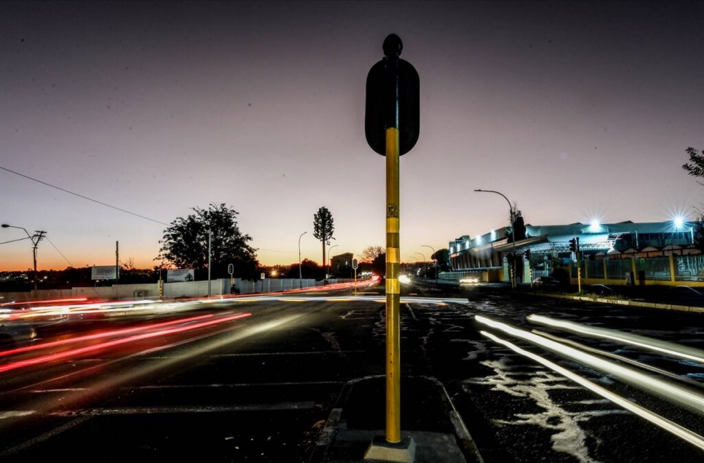 Terwyl Beurtkrag Verkeersligte Tref Kry Johannesburg 200 Nuwe