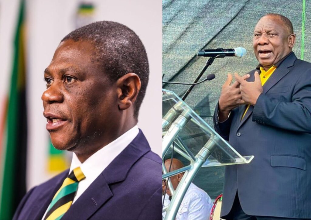 President Cyril Ramaphosa en adjunkpresident Paul Mashatile. Fotos: MyANC/ Facebook.