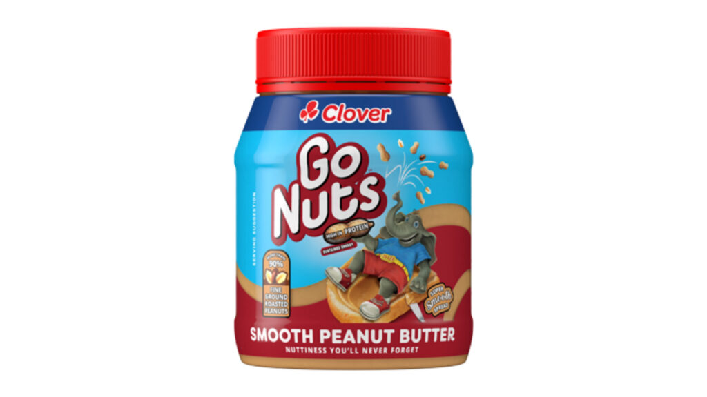 Clover Go Nuts Grondboontjiebotter by die onlangs herroepre produkte gevoeg.