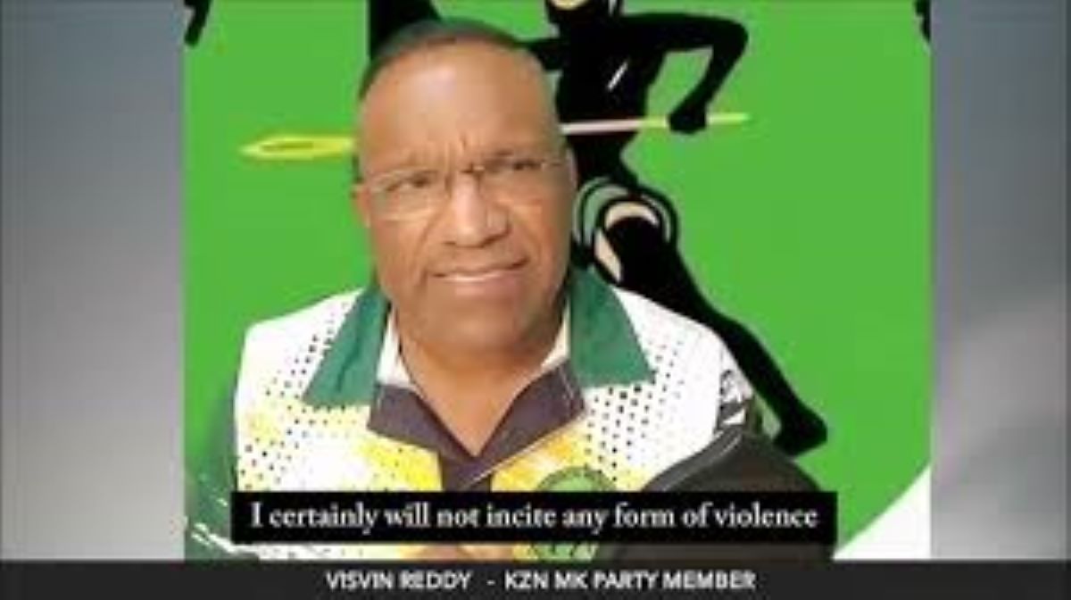 MK Party se Visvin Reddy word aangekla vir die aanhitsing van geweld