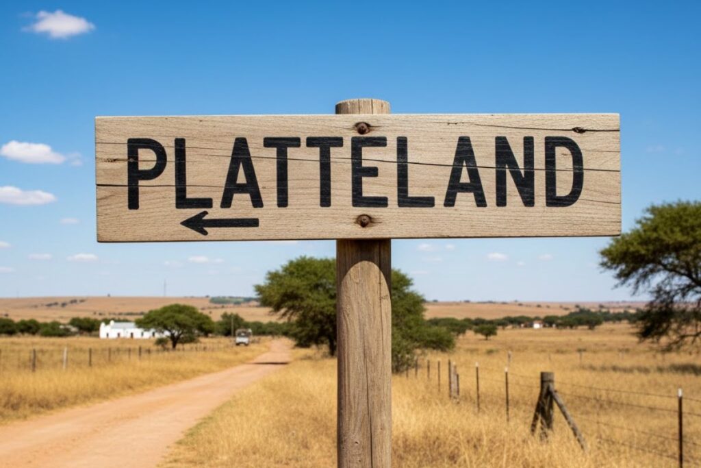 a pad-teken wat se 'platteland'