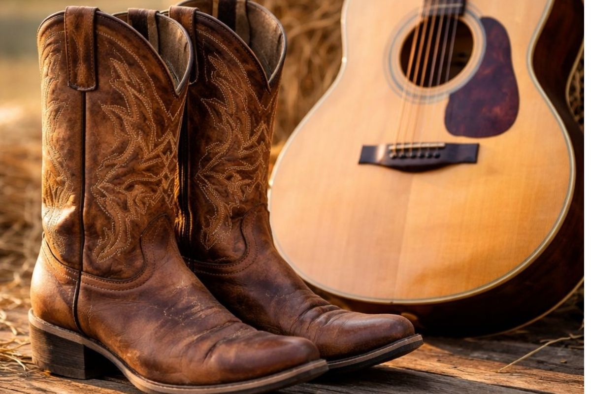 Country boots en ń kitaar